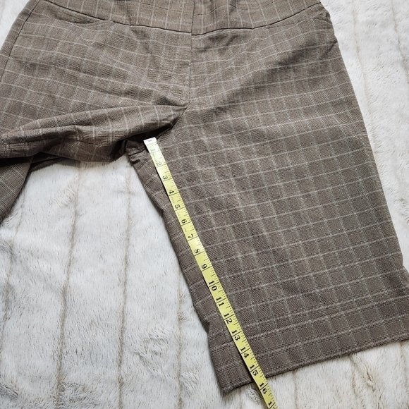 Dressy Bermuda shorts  High waist Plaid Knee length LANE BRYANT - Picture 13 of 14